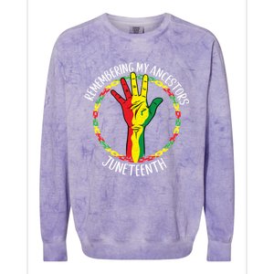 African American Ancestry Black Pride Juneteenth Party Meaningful Gift Colorblast Crewneck Sweatshirt