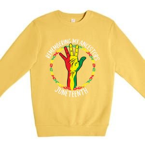 African American Ancestry Black Pride Juneteenth Party Meaningful Gift Premium Crewneck Sweatshirt