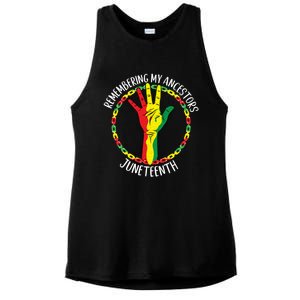 African American Ancestry Black Pride Juneteenth Party Meaningful Gift Ladies PosiCharge Tri-Blend Wicking Tank