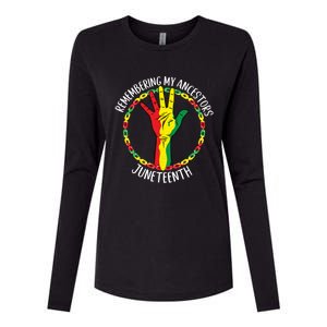 African American Ancestry Black Pride Juneteenth Party Meaningful Gift Womens Cotton Relaxed Long Sleeve T-Shirt