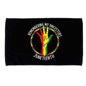 African American Ancestry Black Pride Juneteenth Party Meaningful Gift Microfiber Hand Towel