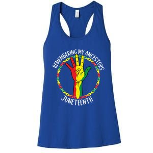 African American Ancestry Black Pride Juneteenth Party Meaningful Gift Women's Racerback Tank