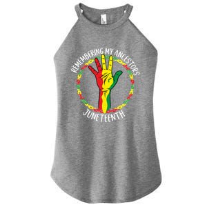 African American Ancestry Black Pride Juneteenth Party Meaningful Gift Women's Perfect Tri Rocker Tank