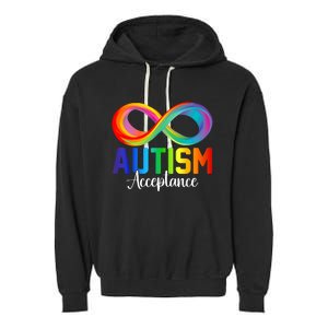 Autism Awareness Acceptance Infinity Symbol Garment-Dyed Fleece Hoodie