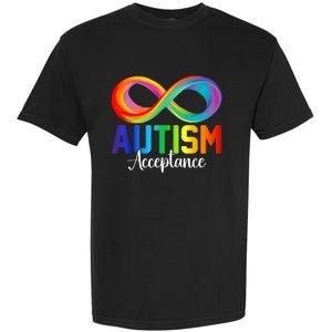 Autism Awareness Acceptance Infinity Symbol Garment-Dyed Heavyweight T-Shirt