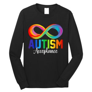 Autism Awareness Acceptance Infinity Symbol Long Sleeve Shirt