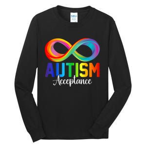 Autism Awareness Acceptance Infinity Symbol Tall Long Sleeve T-Shirt