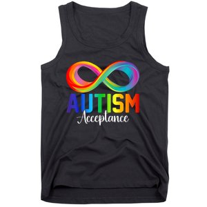 Autism Awareness Acceptance Infinity Symbol Tank Top