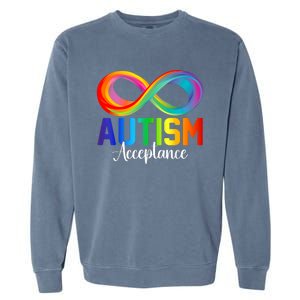 Autism Awareness Acceptance Infinity Symbol Garment-Dyed Sweatshirt