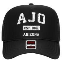 Ajo Arizona Az Vintage Sports Established Design High Crown Mesh Back Trucker Hat