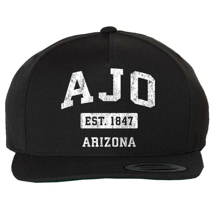 Ajo Arizona Az Vintage Sports Established Design Wool Snapback Cap