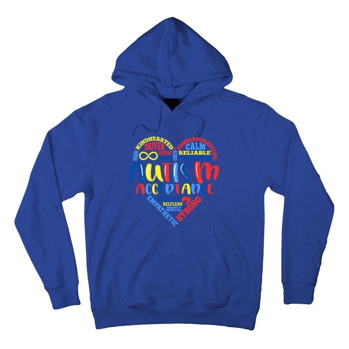 Acceptance Autism Awareness Month Support Puzzle Piece Heart Gift Hoodie