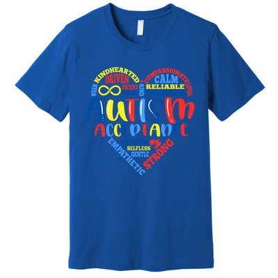 Acceptance Autism Awareness Month Support Puzzle Piece Heart Gift Premium T-Shirt