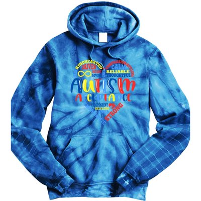 Acceptance Autism Awareness Month Support Puzzle Piece Heart Gift Tie Dye Hoodie