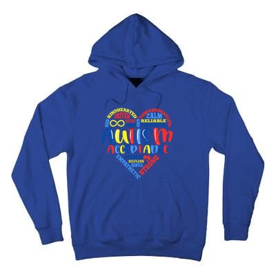 Acceptance Autism Awareness Month Support Puzzle Piece Heart Gift Tall Hoodie