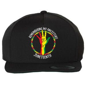 African American Ancestry Black Pride Juneteenth Party Gift Wool Snapback Cap