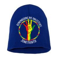 African American Ancestry Black Pride Juneteenth Party Gift Short Acrylic Beanie