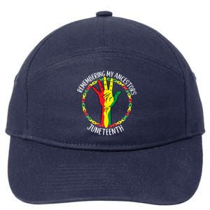 African American Ancestry Black Pride Juneteenth Party Gift 7-Panel Snapback Hat