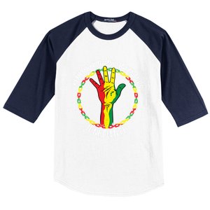 African American Ancestry Black Pride Juneteenth Party Gift Baseball Sleeve Shirt