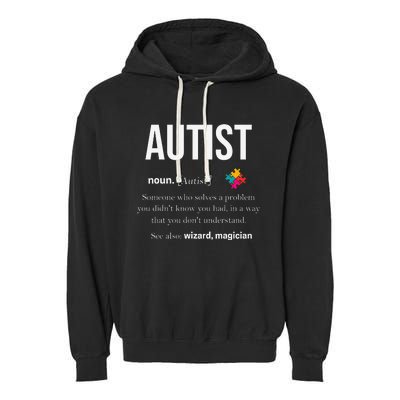 Autism Autistic Asperger Syndrom Aspie Puzzle Autist Support Garment-Dyed Fleece Hoodie