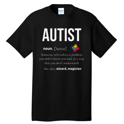 Autism Autistic Asperger Syndrom Aspie Puzzle Autist Support Tall T-Shirt