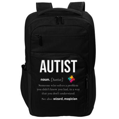 Autism Autistic Asperger Syndrom Aspie Puzzle Autist Support Impact Tech Backpack