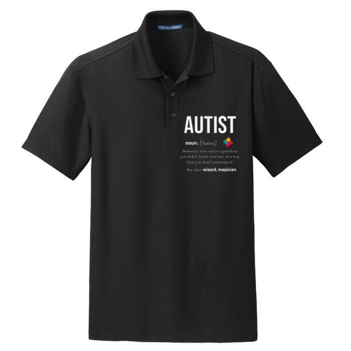 Autism Autistic Asperger Syndrom Aspie Puzzle Autist Support Dry Zone Grid Polo