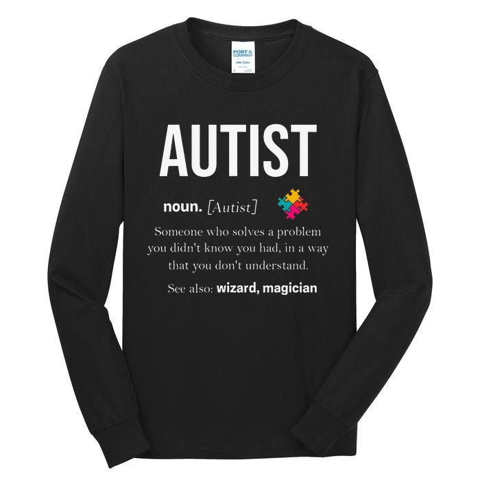 Autism Autistic Asperger Syndrom Aspie Puzzle Autist Support Tall Long Sleeve T-Shirt