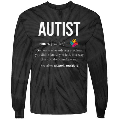 Autism Autistic Asperger Syndrom Aspie Puzzle Autist Support Tie-Dye Long Sleeve Shirt