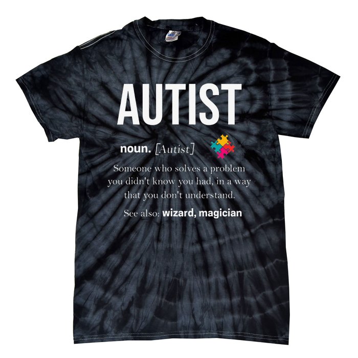 Autism Autistic Asperger Syndrom Aspie Puzzle Autist Support Tie-Dye T-Shirt