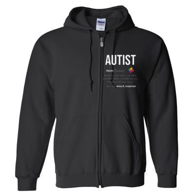 Autism Autistic Asperger Syndrom Aspie Puzzle Autist Support Full Zip Hoodie