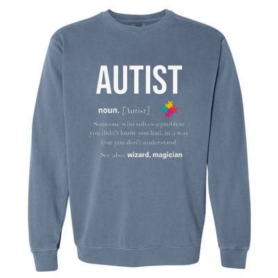 Autism Autistic Asperger Syndrom Aspie Puzzle Autist Support Garment-Dyed Sweatshirt