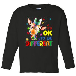 Autism Awareness Acceptance Wo Its Ok To Be Different Toddler Long Sleeve Shirt