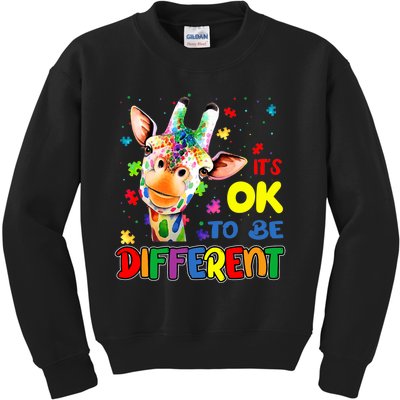 Autism Awareness Acceptance Wo Its Ok To Be Different Kids Sweatshirt