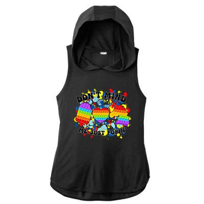 Autism Awareness Autistic Support Gift Ladies PosiCharge Tri-Blend Wicking Draft Hoodie Tank