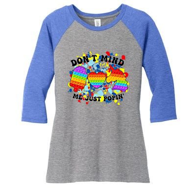 Autism Awareness Autistic Support Gift Women's Tri-Blend 3/4-Sleeve Raglan Shirt