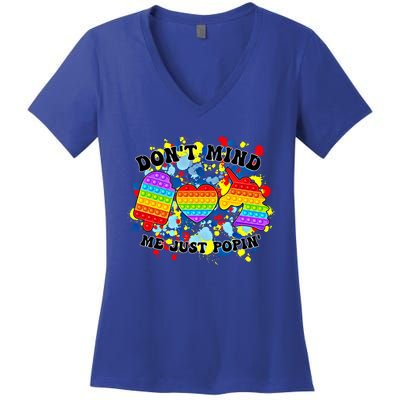 Autism Awareness Autistic Support Gift Women's V-Neck T-Shirt