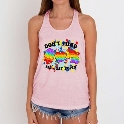 Autism Awareness Autistic Support Gift Women's Knotted Racerback Tank