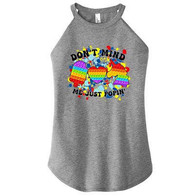 Autism Awareness Autistic Support Gift Women's Perfect Tri Rocker Tank