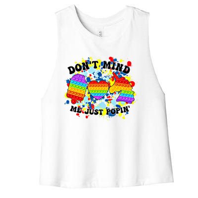 Autism Awareness Autistic Support Gift Women's Racerback Cropped Tank