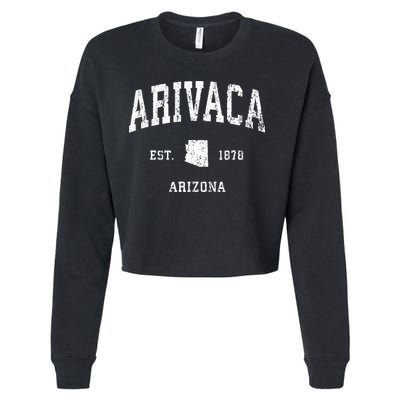 Arivaca Arizona AZ Vintage Athletic Sports Cropped Pullover Crew