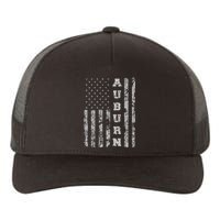 Auburn Alabama American Flag Yupoong Adult 5-Panel Trucker Hat