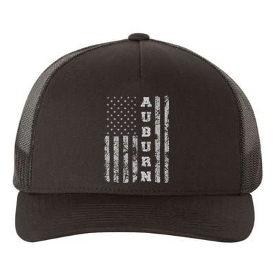 Auburn Alabama American Flag Yupoong Adult 5-Panel Trucker Hat