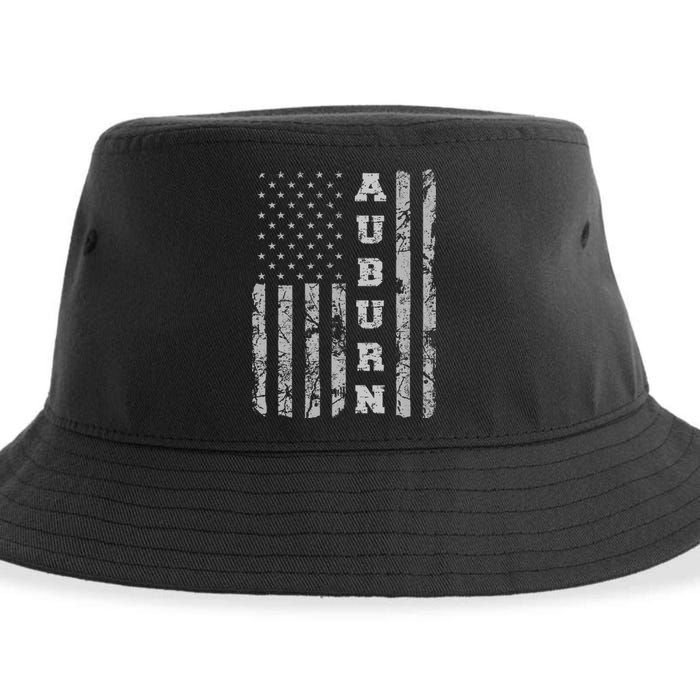 Auburn Alabama American Flag Sustainable Bucket Hat