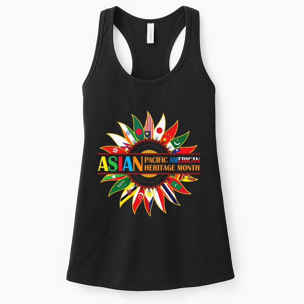 Asian American and Pacific Islander Heritage Month Sunflower Womens Tank Top