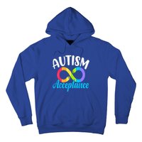 Autism Awareness Acceptance Rainbow Infinity Red Instead Cute Gift Hoodie