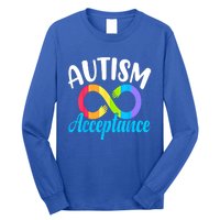 Autism Awareness Acceptance Rainbow Infinity Red Instead Cute Gift Long Sleeve Shirt