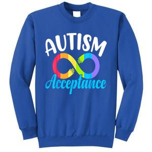 Autism Awareness Acceptance Rainbow Infinity Red Instead Cute Gift Sweatshirt