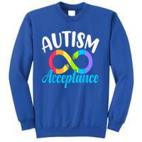 Autism Awareness Acceptance Rainbow Infinity Red Instead Cute Gift Sweatshirt