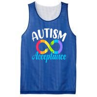 Autism Awareness Acceptance Rainbow Infinity Red Instead Cute Gift Mesh Reversible Basketball Jersey Tank